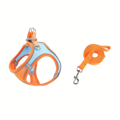 Reflective Pet Harness And Leash Set for Dogs And Cats
