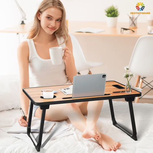 Extra Large Folding Laptop Desk with USB Charging Port