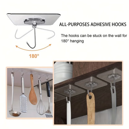 Transparent Invisible Adhesive Wall Hooks Strong Hold