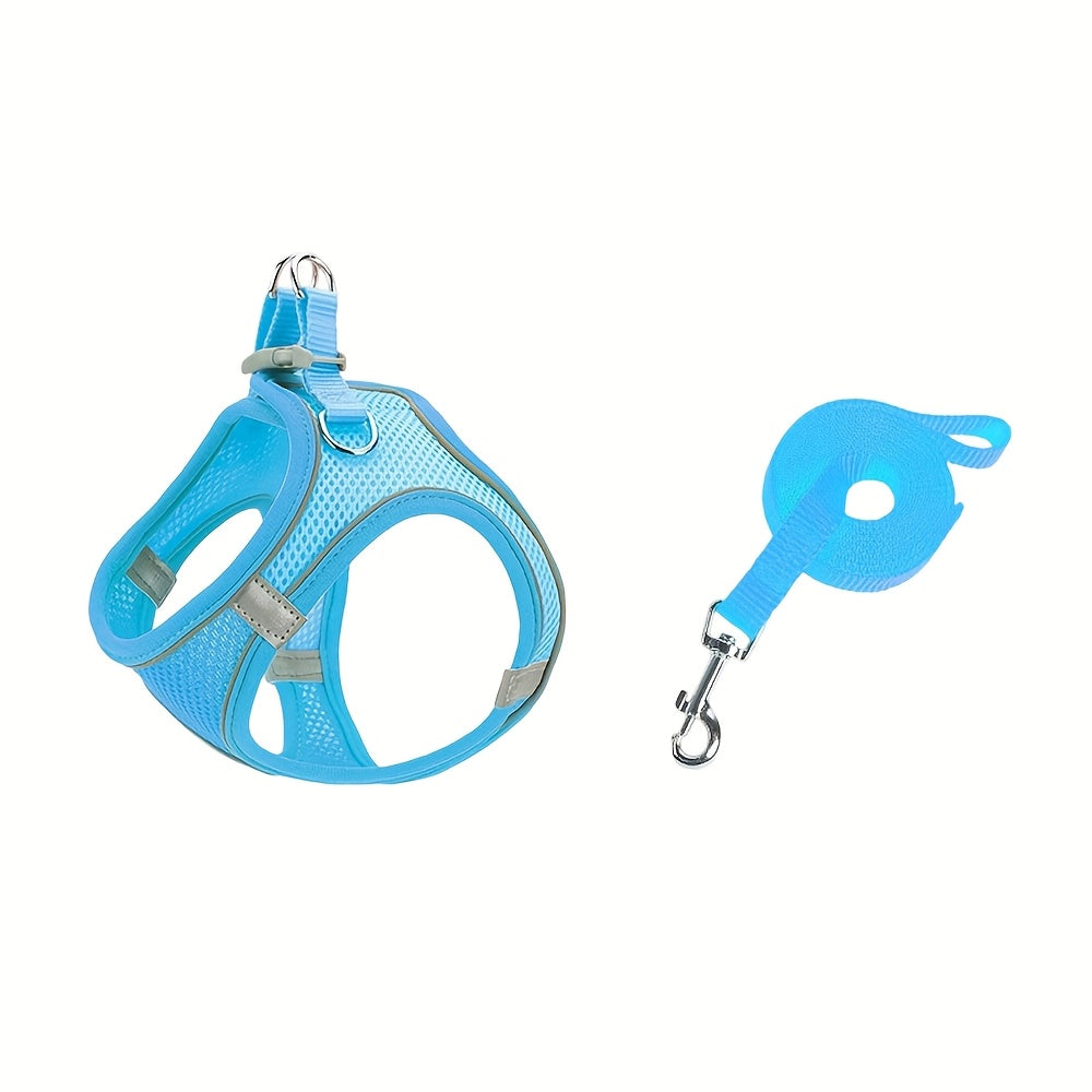 Reflective Pet Harness And Leash Set for Dogs And Cats