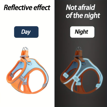 Reflective Pet Harness And Leash Set for Dogs And Cats
