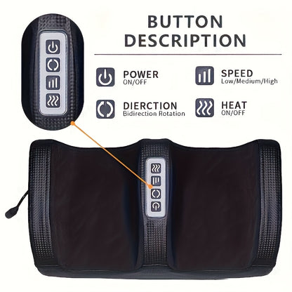 Foot Massager With Heat Function Suitable For Legs Feet And Arms Providing Deep Kneading And Compression