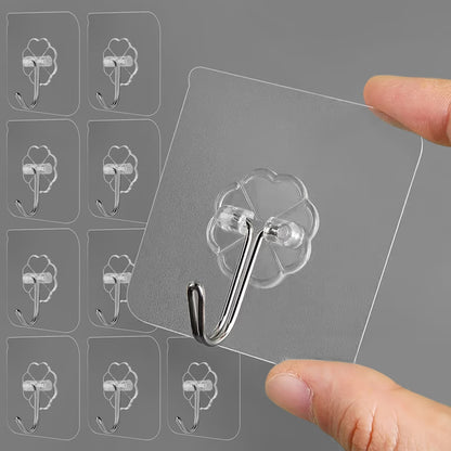 Transparent Invisible Adhesive Wall Hooks Strong Hold