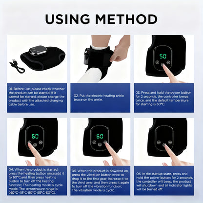 Electric Foot and Ankle Massager 3 Vibration Modes 2 Pcs