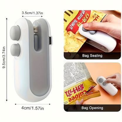 Portable USB-C Bag Sealer 1 Pc with Magnetic Closure