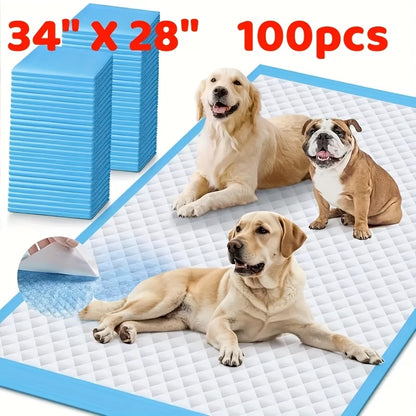 Extra Large Thick Dog Pee Pads 100 Count Heavy Duty Puppy Training Pads