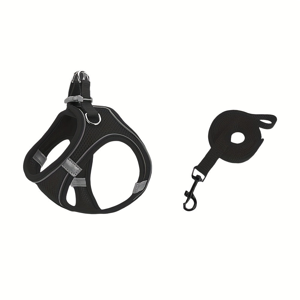 Reflective Pet Harness And Leash Set for Dogs And Cats
