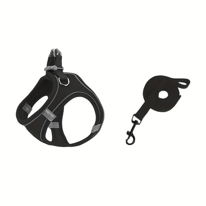 Reflective Pet Harness And Leash Set for Dogs And Cats