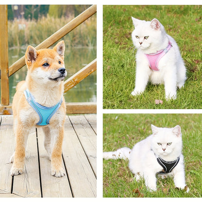 Reflective Pet Harness And Leash Set for Dogs And Cats
