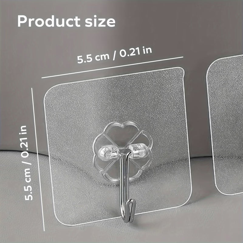 Transparent Invisible Adhesive Wall Hooks Strong Hold