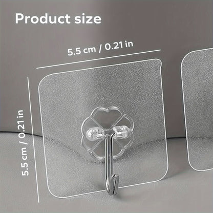 Transparent Invisible Adhesive Wall Hooks Strong Hold
