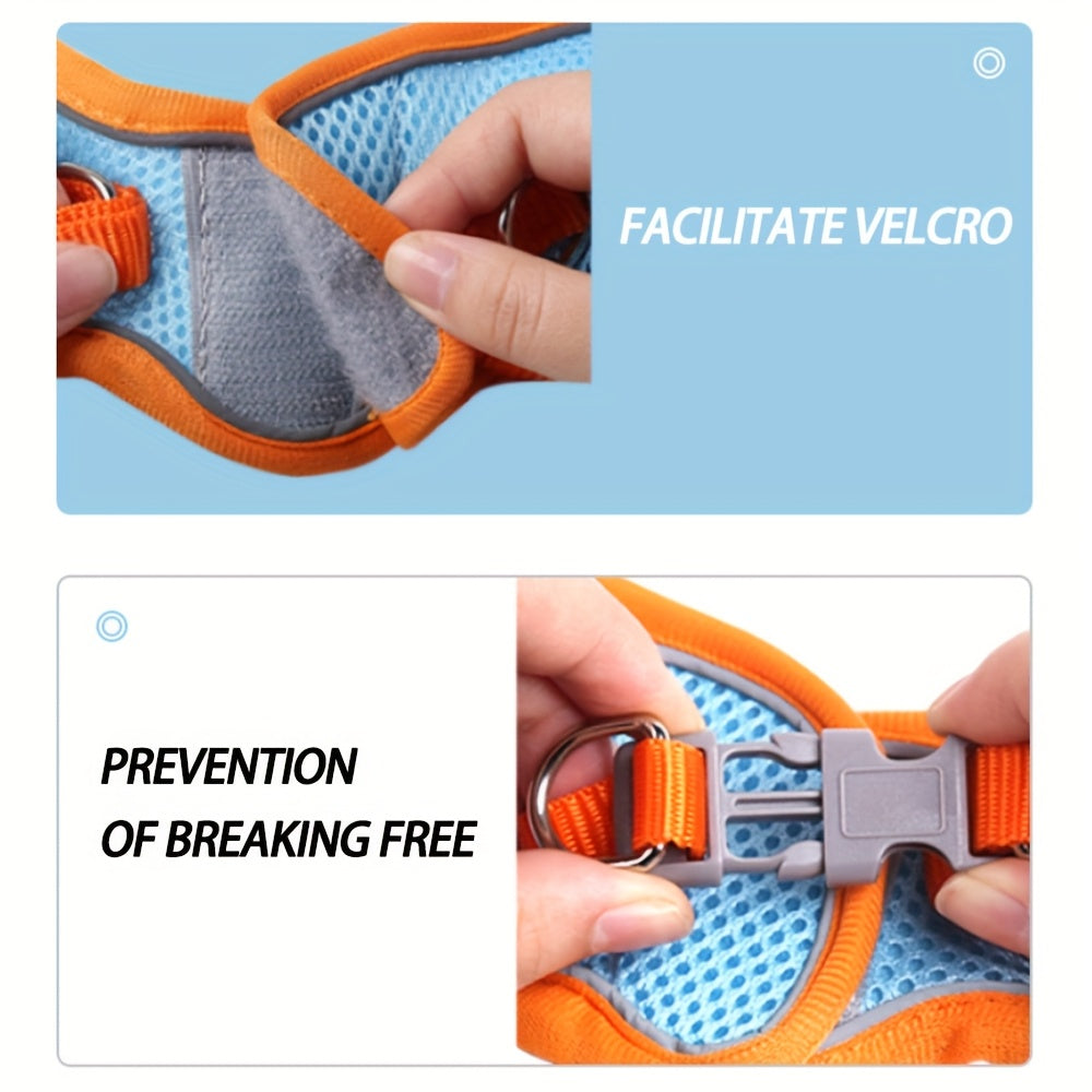 Reflective Pet Harness And Leash Set for Dogs And Cats